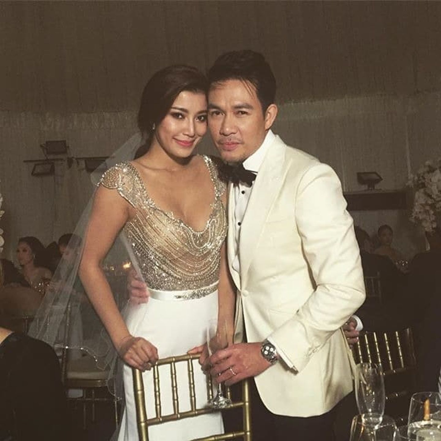 ชุดบ่าวสาว,ชุดเจ้าสาว,ชุดเจ้าบ่าว,งานแต่งดารา ฉลองงานแต่งงานเอมี่มรกต และไฮโซเจมส์ หรูหราคลาสสิค