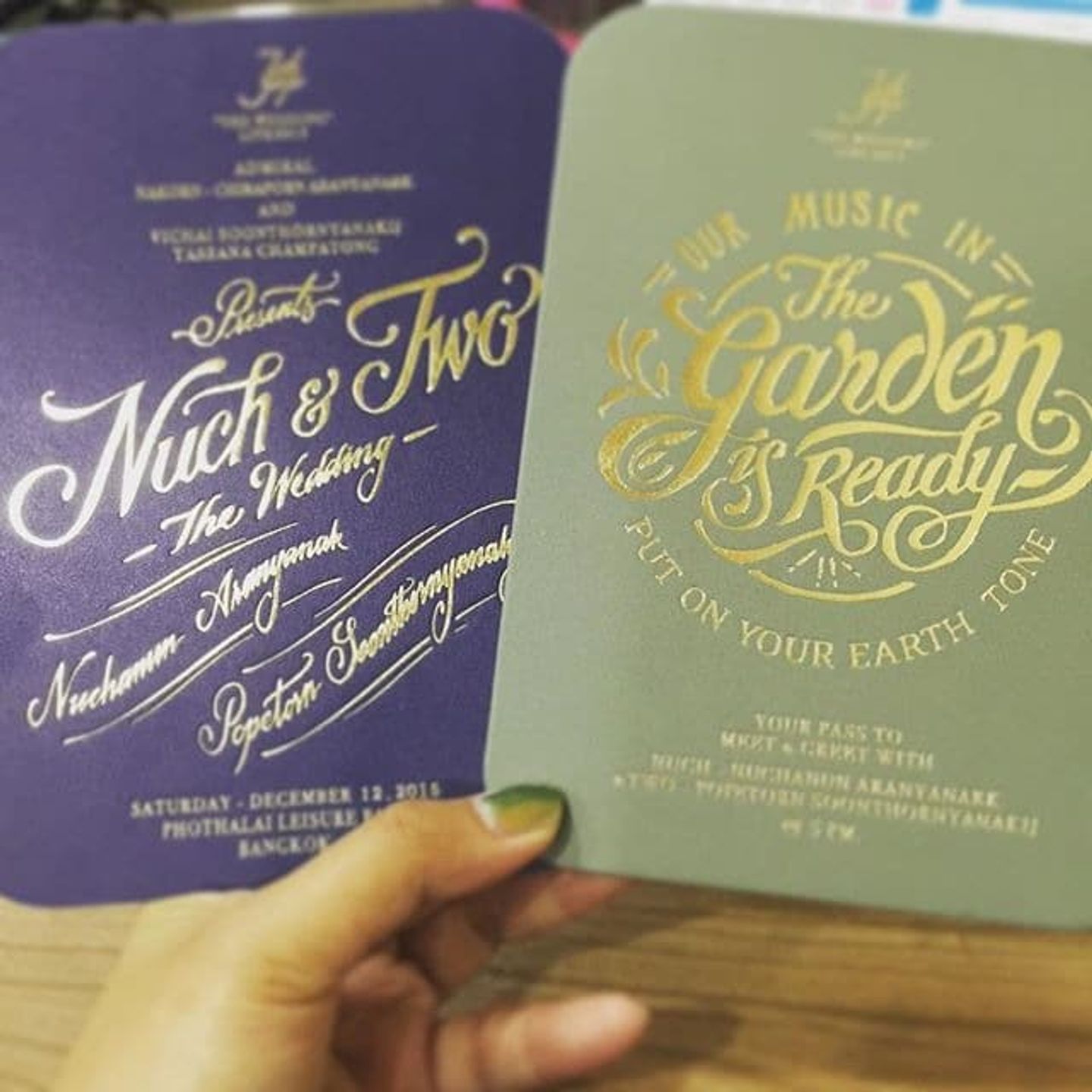 การ์ดแต่งงาน งานแต่งงาน ตู่-นุช สุดโรแมนติค ในธีม music in the garden