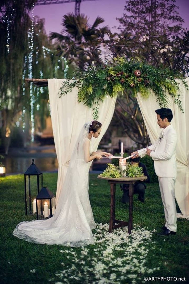 บ่าวสาว,ชุดบ่าวสาว,พิธีแต่งงาน,งานแต่งดารา,ชุดเจ้าบ่าว,ชุดเจ้าสาว งานแต่งงาน ตู่-นุช สุดโรแมนติค ในธีม music in the garden