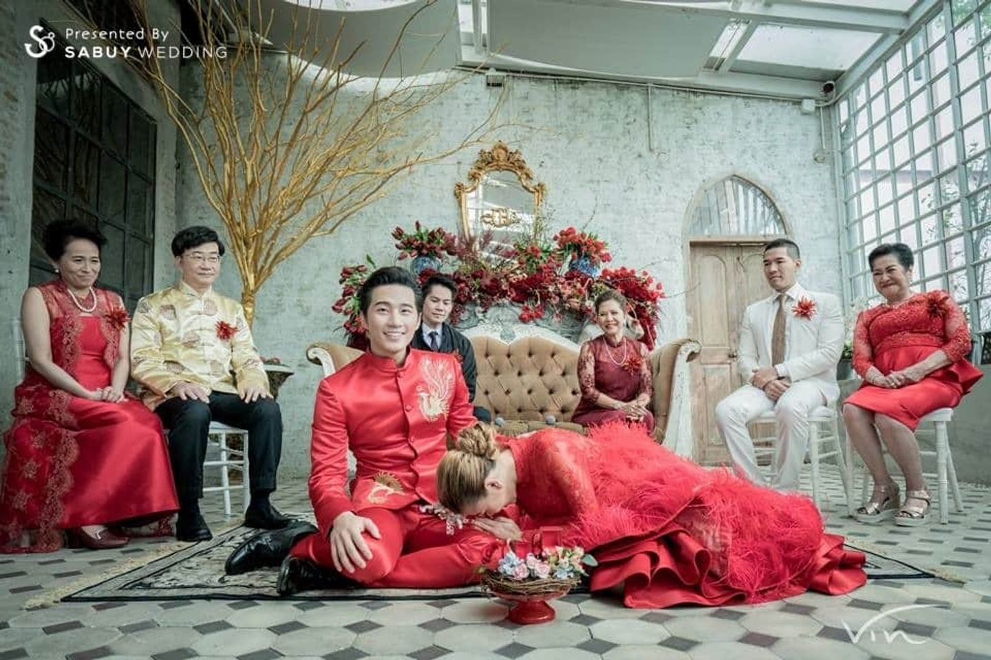 บ่าวสาว,ชุดบ่าวสาว,ชุดเจ้าสาว,ชุดเจ้าบ่าว,งานแต่งดารา,งานหมั้น,ครอบครัวบ่าวสาว,ตกแต่งงานแต่ง บรรยากาศงานแต่งงาน พิธียกน้ำชาช่วงเช้า กุ๊บกิ็บ บี้