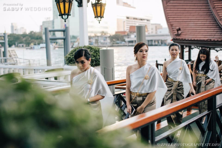 เพื่อนเจ้าสาว,ชุดเพื่อนเจ้าสาว,ริมน้ำ รีวิวงานแต่ง งดงามตามแบบไทย คงความคลาสิกไว้ได้อย่างลงตัว @Mandarin Oriental
