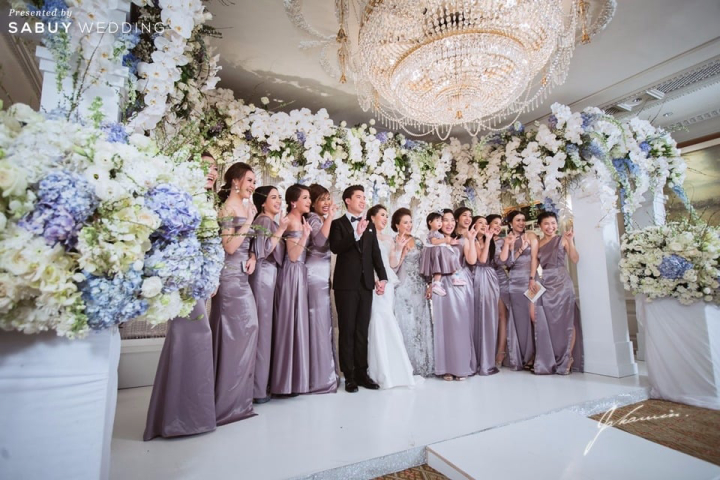 บ่าวสาว,ชุดบ่าวสาว,เพื่อนเจ้าสาว,ชุดเพื่อนเจ้าสาว,backdrop งานแต่ง,จัดดอกไม้งานแต่ง,ตกแต่งงานแต่ง รีวิวงานแต่ง งดงามตามแบบไทย คงความคลาสิกไว้ได้อย่างลงตัว @Mandarin Oriental