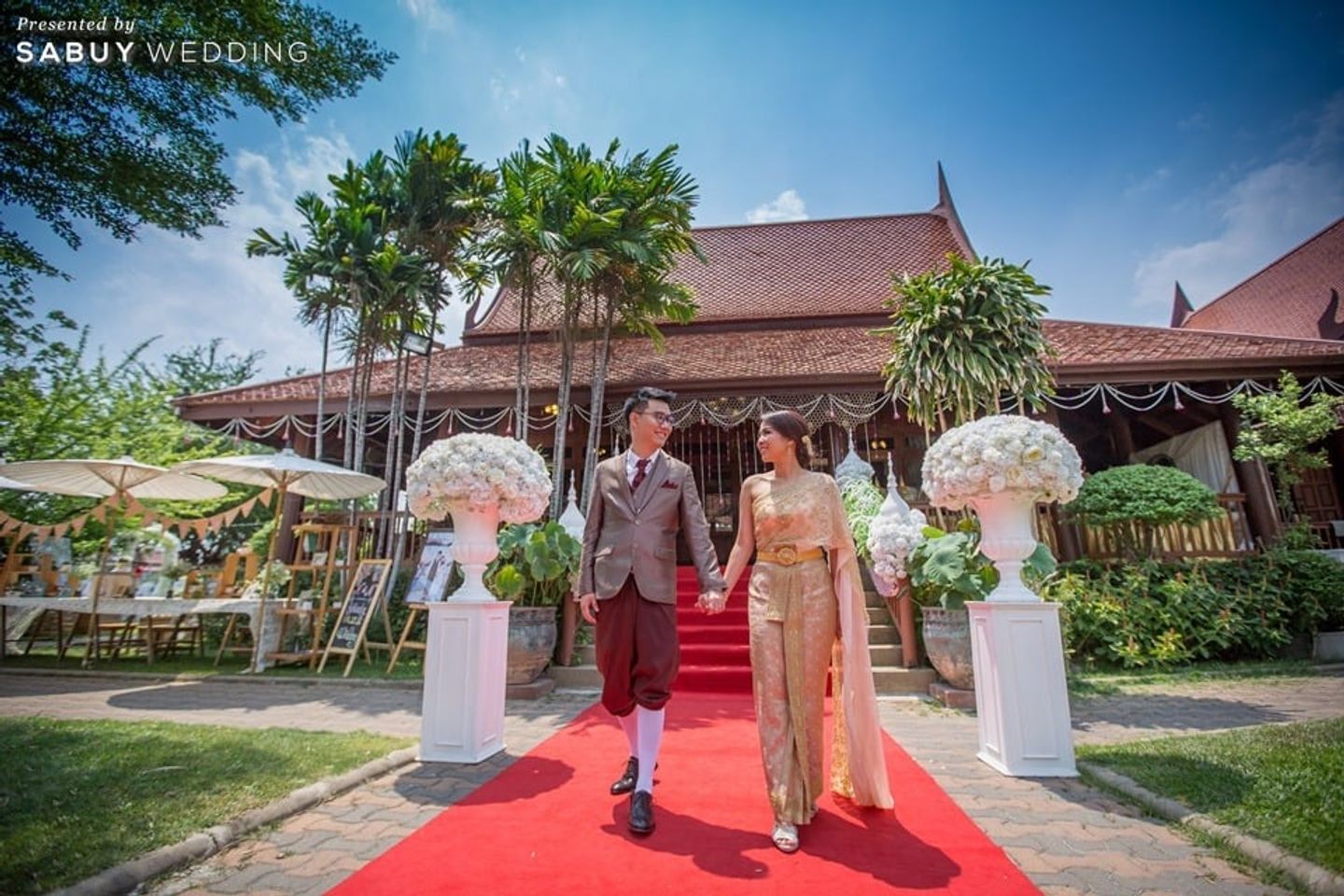 สถานที่แต่งงาน,สถานที่จัดงานแต่งงาน,เรือนไทย,ชุดหมั้น,งานหมั้น,ชุดไทย,ตกแต่งงานแต่ง รีวิวงานแต่ง หมั้นเช้าในเรือนไทย งานเย็นเน้นพร็อพไม้สไตล์อเมริกัน @เรือนไทยเบญจรงค์