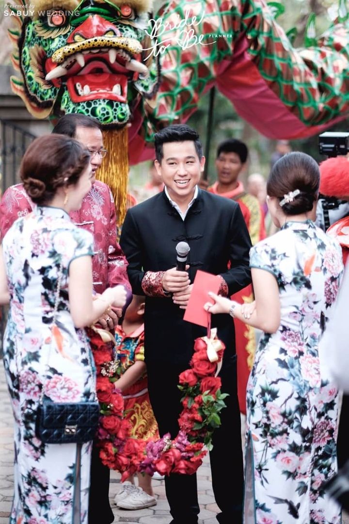 งานหมั้น,เจ้าบ่าว,ธีมงานแต่ง,ธีมจีน,ประตูเงินประตูทอง รีวิวงานแต่ง ครบสูตรหมั้นจีนซีนสวย เก๋ตรงใช้เกี้ยวมารับตัวเจ้าสาว