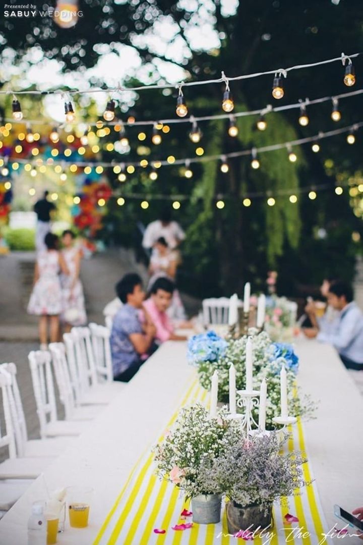 long-table,ตกแต่งงานแต่ง,งานแต่ง outdoor 6 สถานที่ จัดงานแต่งงานให้สวยต่างใน Unique Space