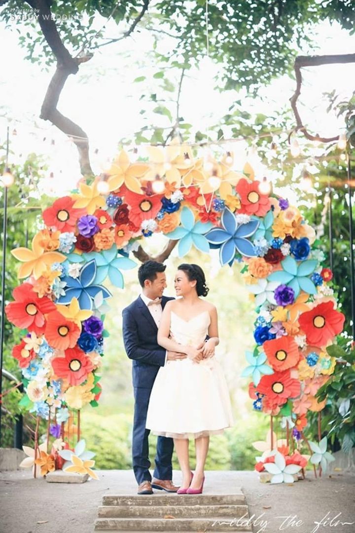 บ่าวสาว,ชุดบ่าวสาว,ชุดเจ้าสาว,ชุดเจ้าบ่าว,backdrop งานแต่ง,ธีมงานแต่ง,รูปงานแต่ง 3 ธีมงานแต่งเล็ก สนุกสดใส ในสถานที่แต่งงานสุดชิล