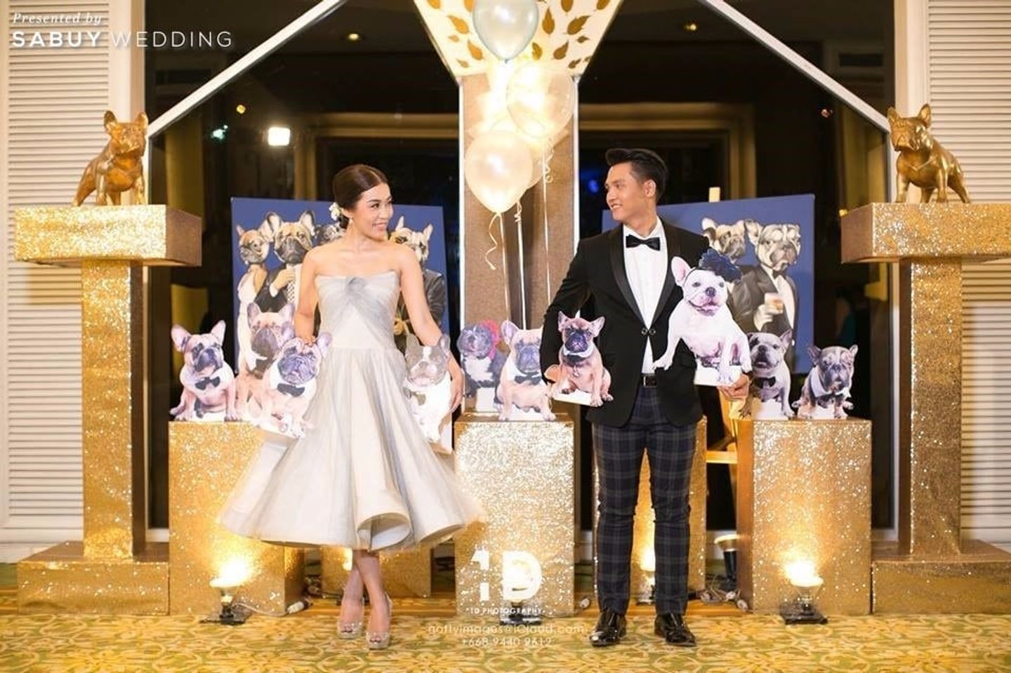 บ่าวสาว,ชุดบ่าวสาว,ชุดเจ้าบ่าว,ชุดเจ้าสาว,ธีมงานแต่ง,ตกแต่งงานแต่ง รีวิวงานแต่งธีมน้องหมาสุดน่ารัก ยกแก๊งเฟรนช์บูลด็อกมาแผลงศร @Dusit Thani