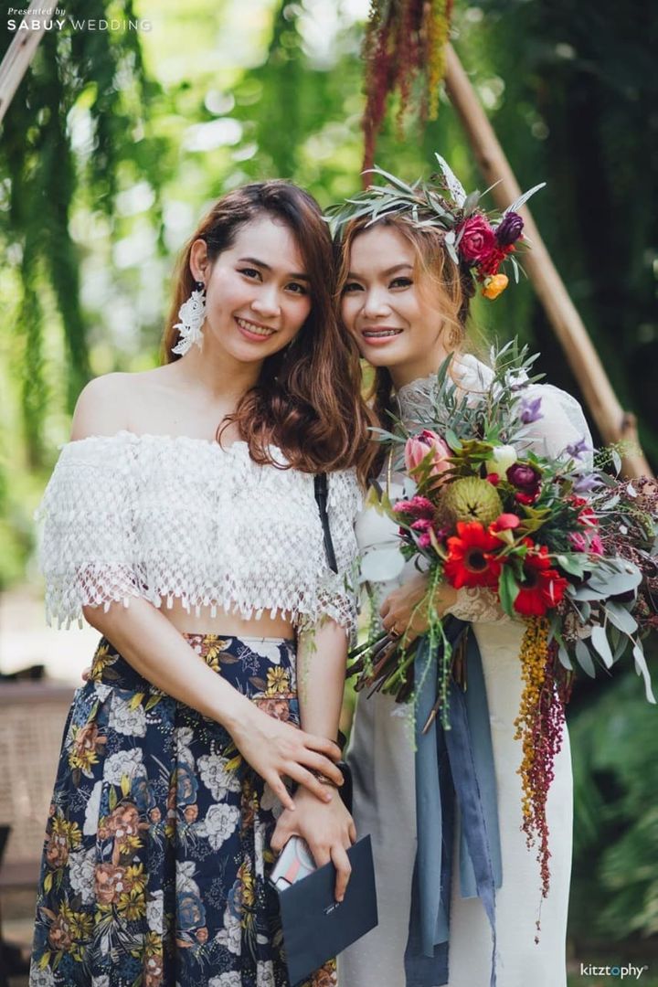 เจ้าสาว,เพื่อนเจ้าสาว,ดอกไม้เจ้าสาว,ธีมงานแต่ง รีวิวงานแต่ง สวยเท่ เก๋สบาย สไตล์โบฮีเมียน @Little Tree Garden