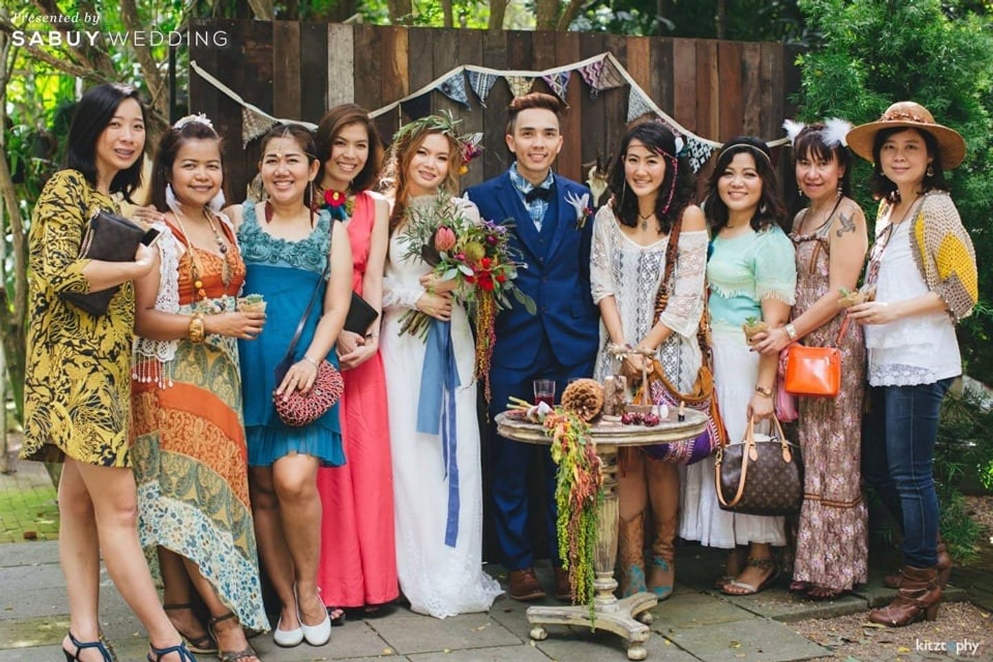 บ่าวสาว,ชุดบ่าวสาว,ชุดเจ้าบ่าว,ชุดเจ้าสาว,ชุดเพื่อนเจ้าสาว,เพื่อนเจ้าสาว,ธีมงานแต่ง,ดอกไม้เจ้าสาว รีวิวงานแต่ง สวยเท่ เก๋สบาย สไตล์โบฮีเมียน @Little Tree Garden