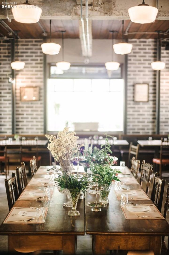 long-table,ตกแต่งงานแต่ง รีวิวงานแต่งปาร์ตี้ Country Vintage เฉดสีม่วง @A'la champagne
