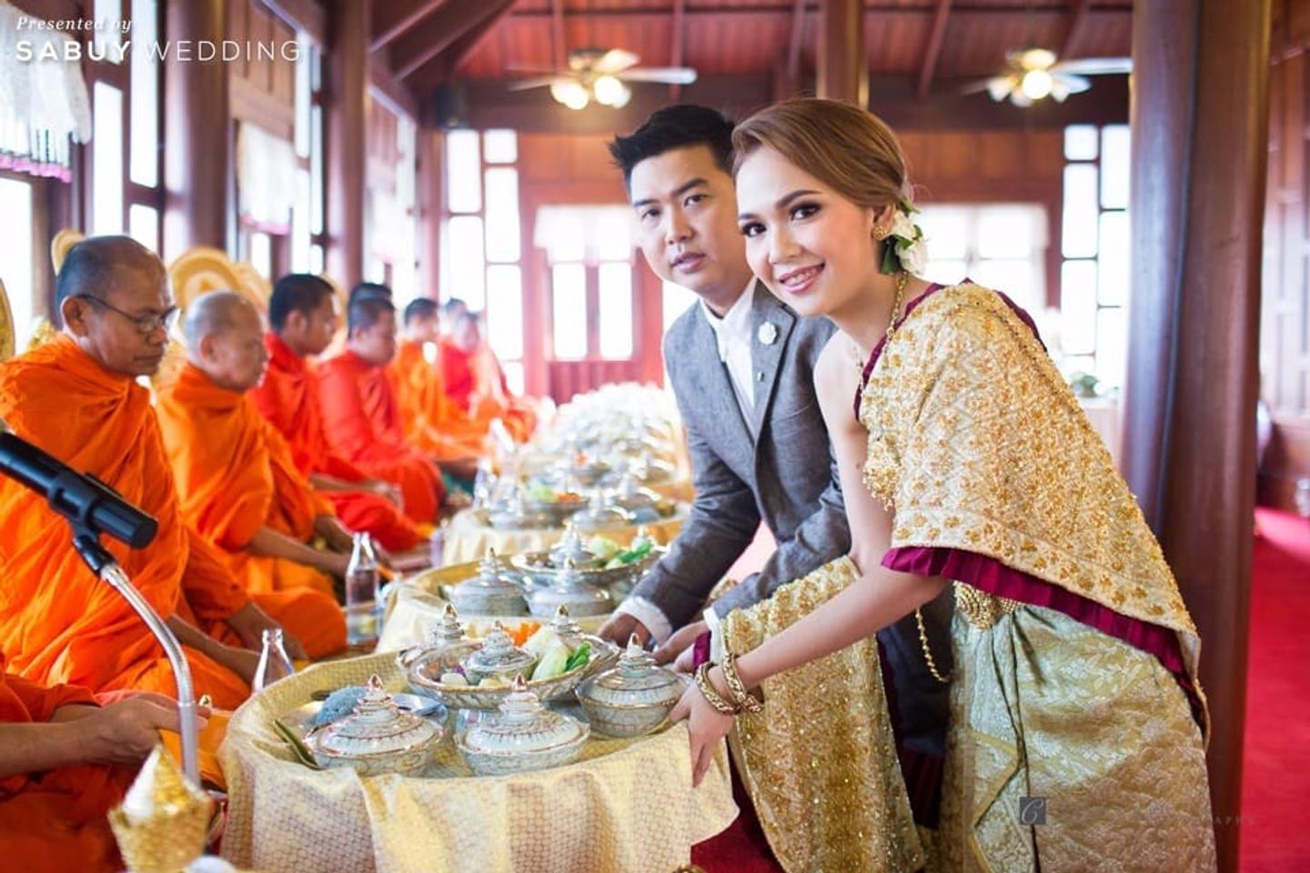 พิธีหมั้น,งานหมั้น,ชุดหมั้น,ชุดไทย รีวิวงานแต่งหมั้นเช้าเรียบง่าย ผสมผสานกลิ่นอายไทยวินเทจ @เรือนไทยเบญจรงค์
