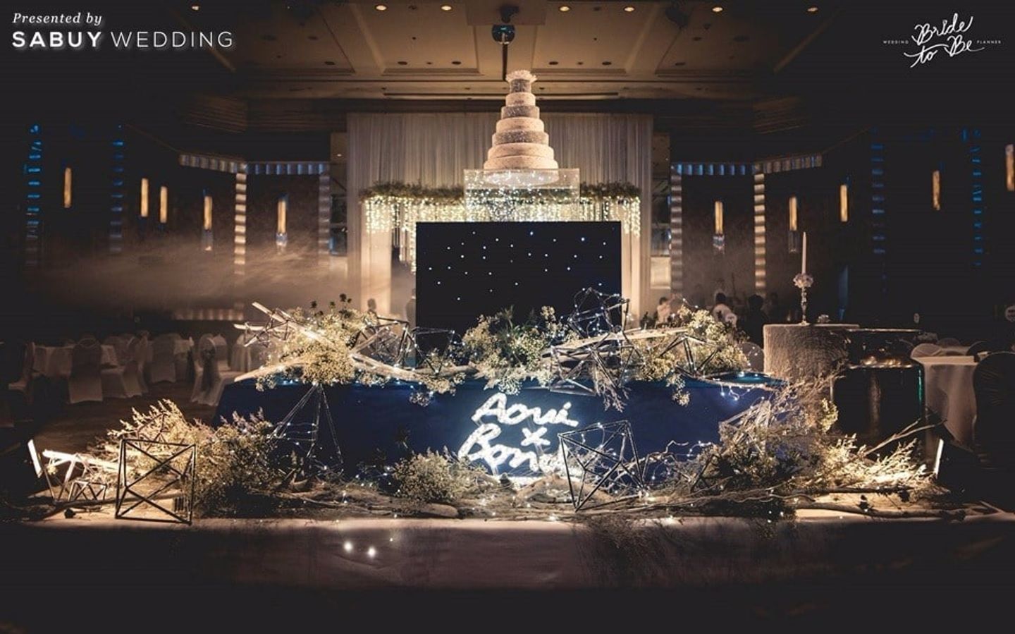 เค้กงานแต่ง,ตกแต่งงานแต่ง,ธีมงานแต่ง รีวิวงานแต่ง Love in the universe สวยหรูในหมู่ดาว @Intercontinental Hotel