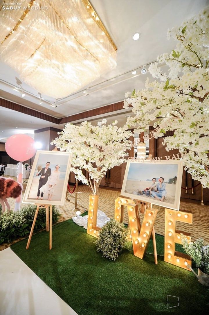 ตกแต่งงานแต่ง,จัดดอกไม้งานแต่ง,แกลอรี่งานแต่ง รีวิวงานแต่งเปิดประตูสู่โลกเทพนิยาย ในโทนสีท้องฟ้า Vanilla sky @Plaza Athénée Bangkok
