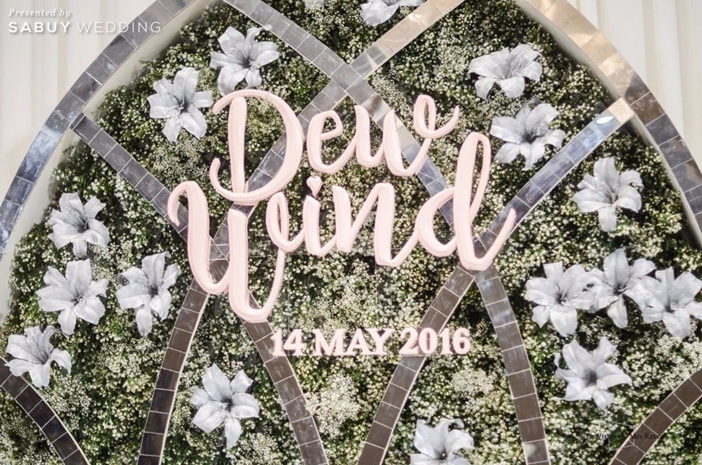 backdrop งานแต่ง,ตกแต่งงานแต่ง รีวิวงานแต่งเปิดประตูสู่โลกเทพนิยาย ในโทนสีท้องฟ้า Vanilla sky @Plaza Athénée Bangkok