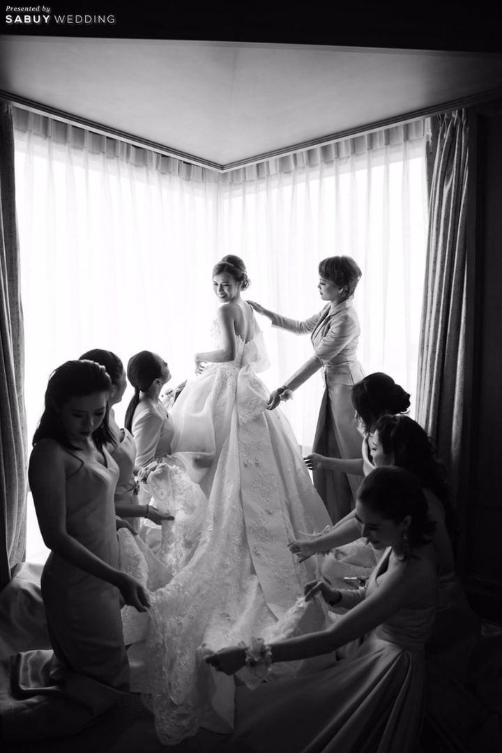 ชุดเจ้าสาว รีวิวงานแต่ง พิธีการเต็มที่ ปาร์ตี้สุดแซ่บ @Peninsula bangkok