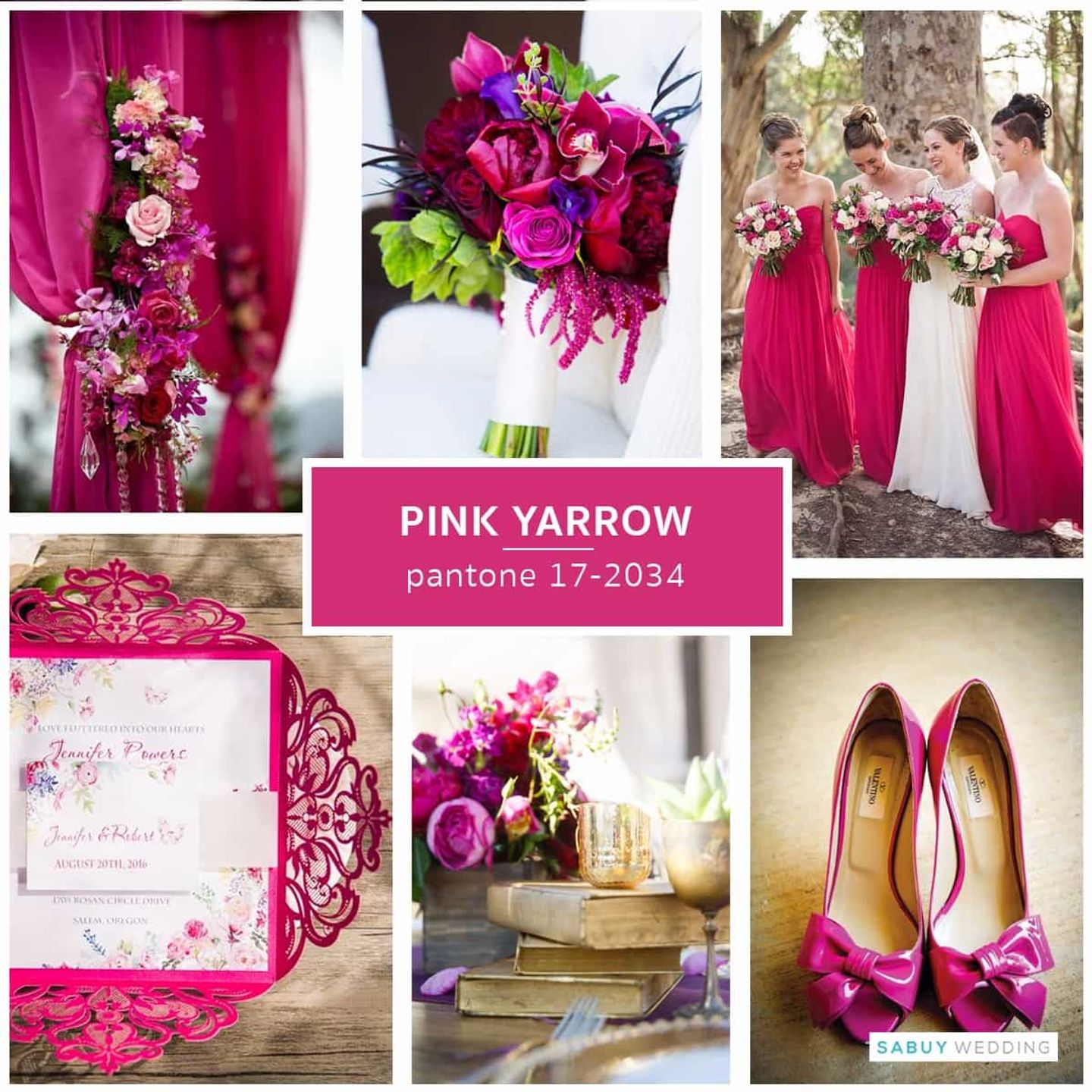 Pantone,Pink Yarrow,เทรนด์สีแต่งงาน อัพเดทเทรนด์สีปี 2017 ปีนี้มีแต่สีแซ่บๆ
