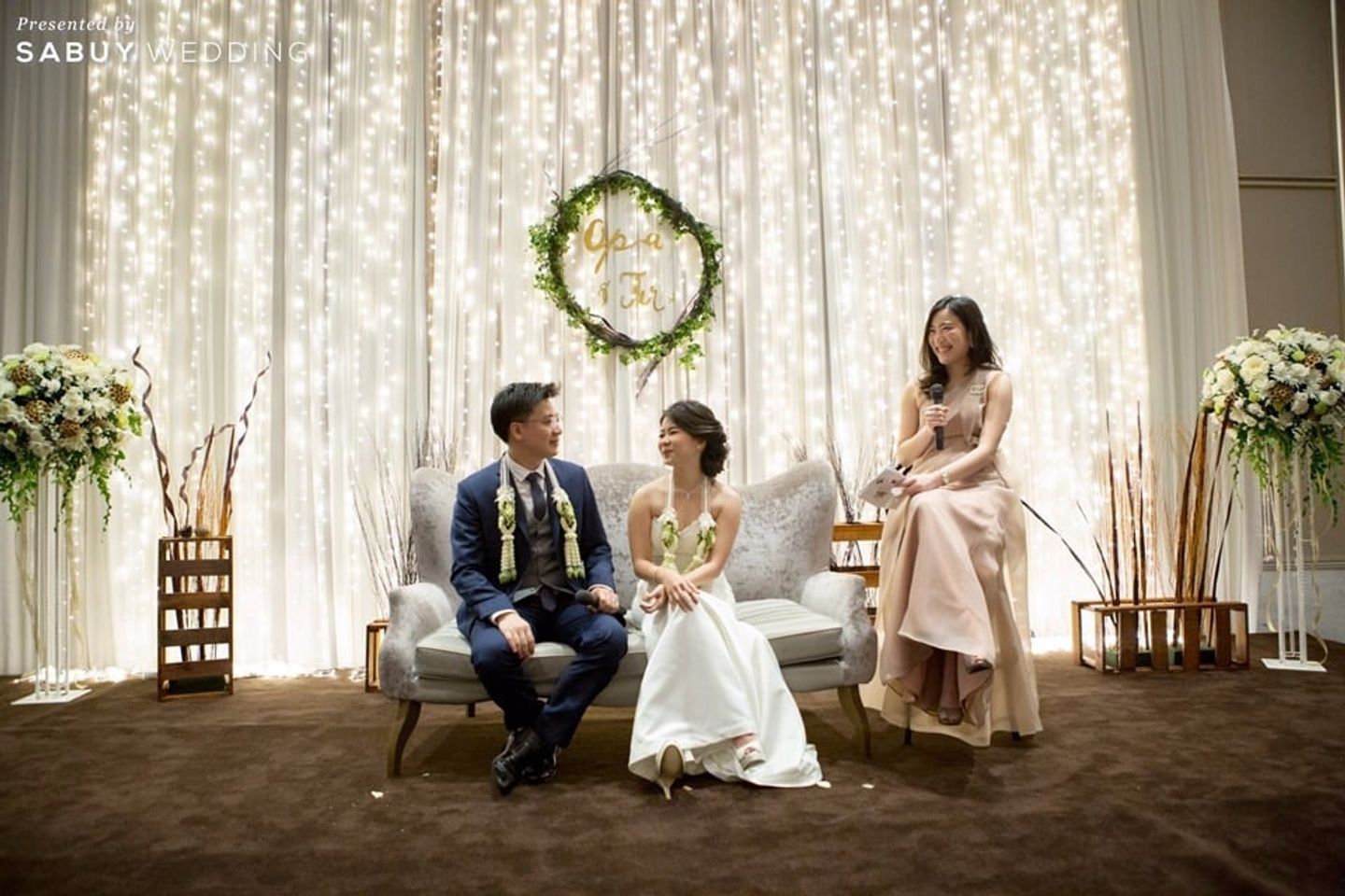 พิธีแต่งงาน,บ่าวสาว,ชุดบ่าวสาว,backdrop งานแต่ง,ตกแต่งงานแต่ง,จัดดอกไม้งานแต่ง,พิธีกรงานแต่ง รีวิวงานแต่งธีมรัสติกสบายๆ ปรับมู้ดชิลล์ได้ด้วยการนั่งสัมภาษณ์ @U Sathorn