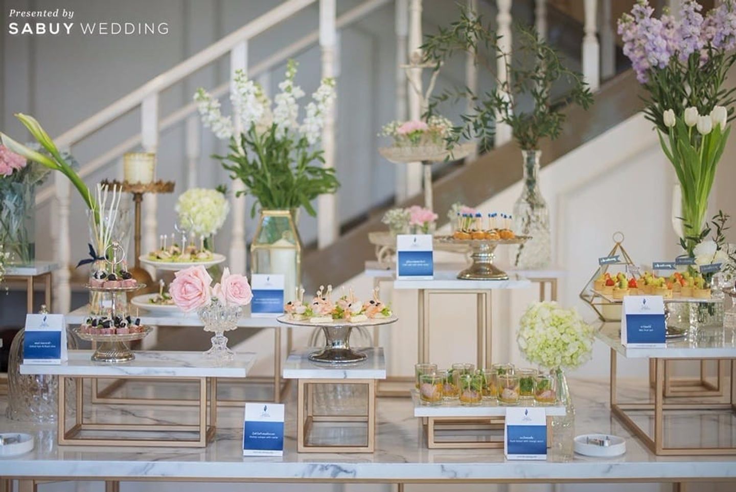 ค็อกเทล,ตกแต่งงานแต่ง รีวิวงานแต่งสวยหรูด้วย Long table หวานซึ้งสื่อรักดอกลาเวนเดอร์ @Bangkok Garden Studio
