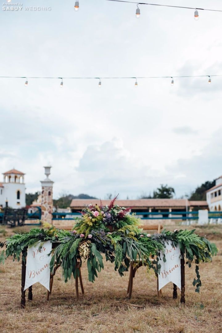 ตกแต่งงานแต่ง,งานแต่ง outdoor รีวิวงานแต่งเอ้าท์ดอร์สไตล์ฝรั่ง อบอุ่น สุขใจ แขกทุกวัยแฮปปี้ @Mirasierra Khaoyai