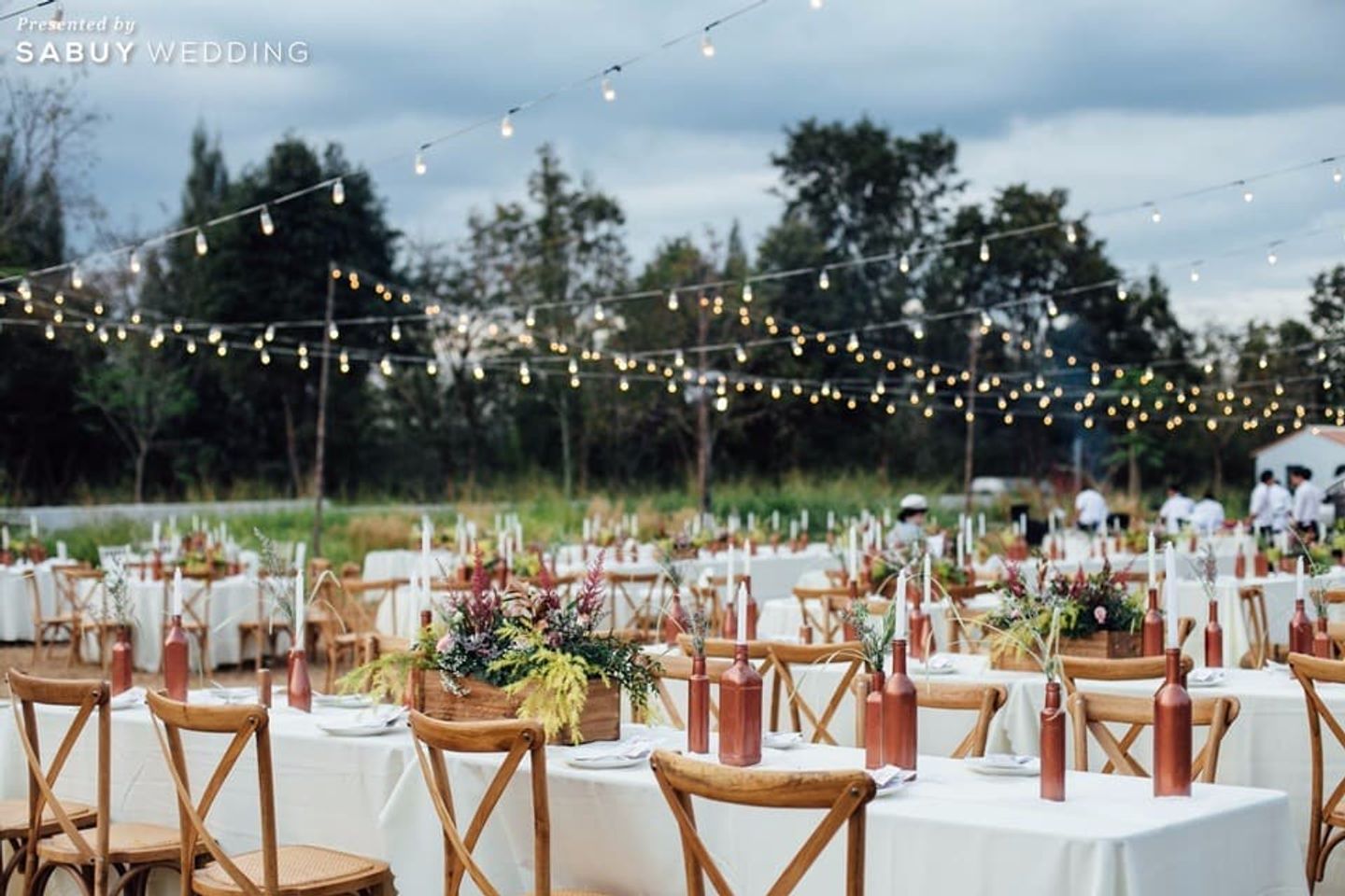 long-table,งานแต่ง outdoor รีวิวงานแต่งเอ้าท์ดอร์สไตล์ฝรั่ง อบอุ่น สุขใจ แขกทุกวัยแฮปปี้ @Mirasierra Khaoyai