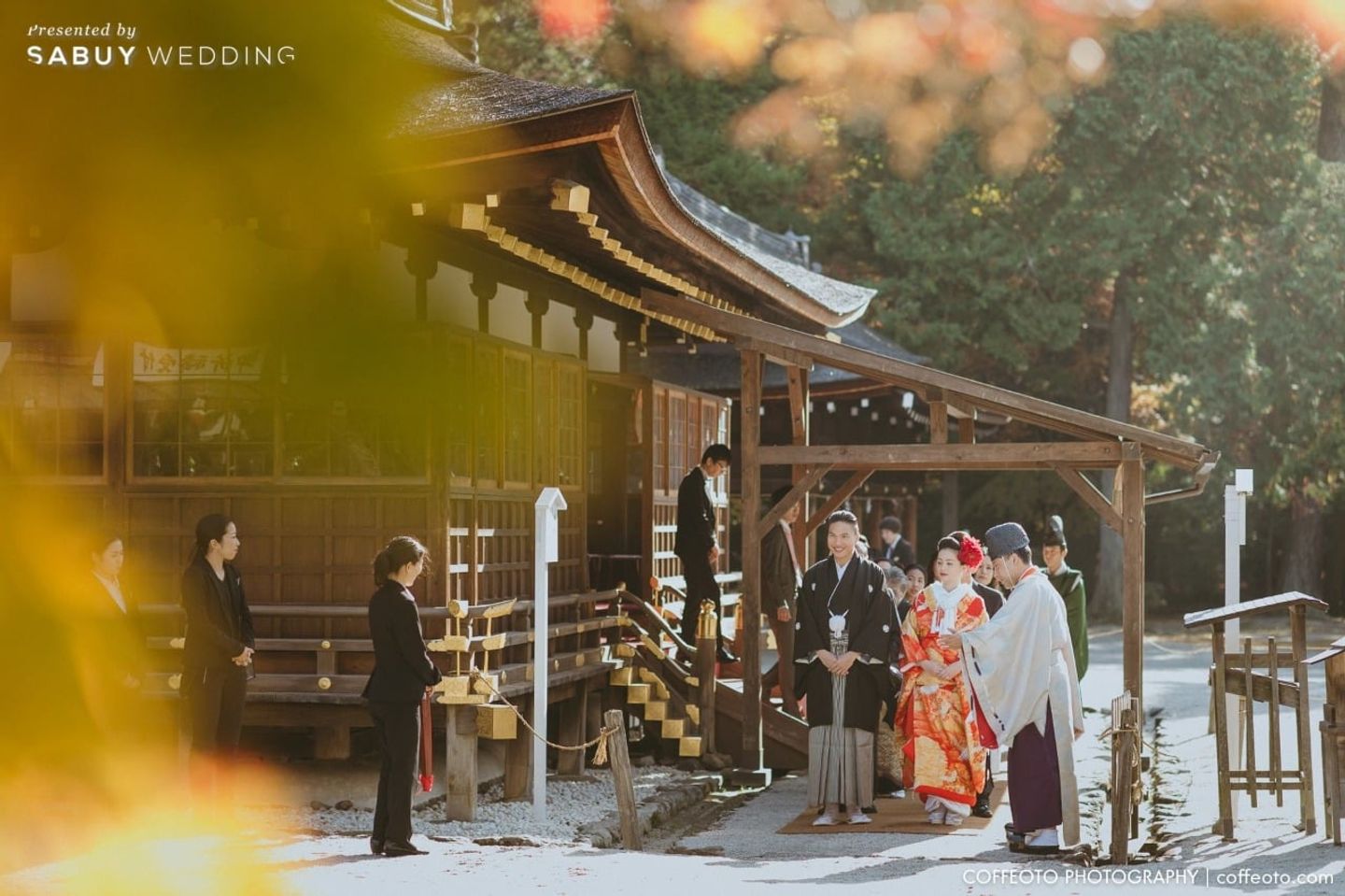 พิธีแต่งงาน,งานแต่งงาน,ญี่ปุ่น ภาพสวยจนหยุดหายใจ งานแต่งงานในฤดูใบไม้เปลี่ยนสีที่ญี่ปุ่น