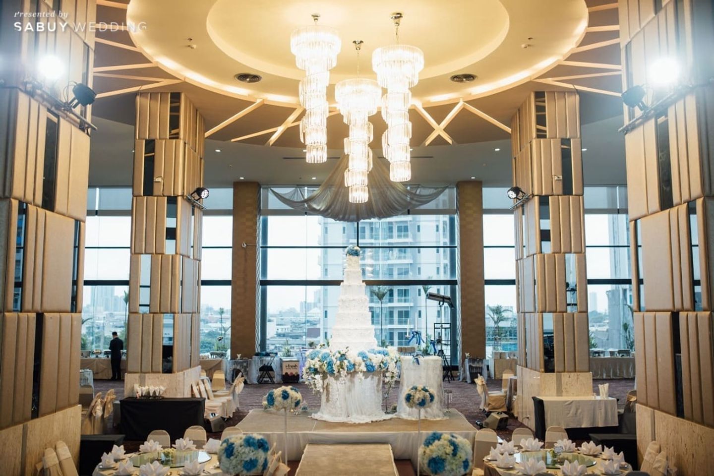 สถานที่แต่งงาน,สถานที่จัดงานแต่งงาน,โต๊ะจีน,ตกแต่งงานแต่ง รีวิวงานแต่งเฉดสีสวยแบบ Midnight Blue @Grand Howard Hotel