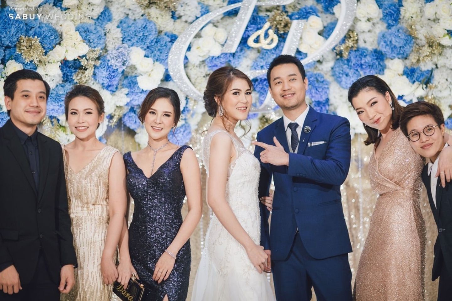 บ่าวสาว,ชุดบ่าวสาว,ชุดเจ้าสาว,ชุดเจ้าบ่าว,เพื่อนบ่าวสาว,backdrop งานแต่ง รีวิวงานแต่งเฉดสีสวยแบบ Midnight Blue @Grand Howard Hotel