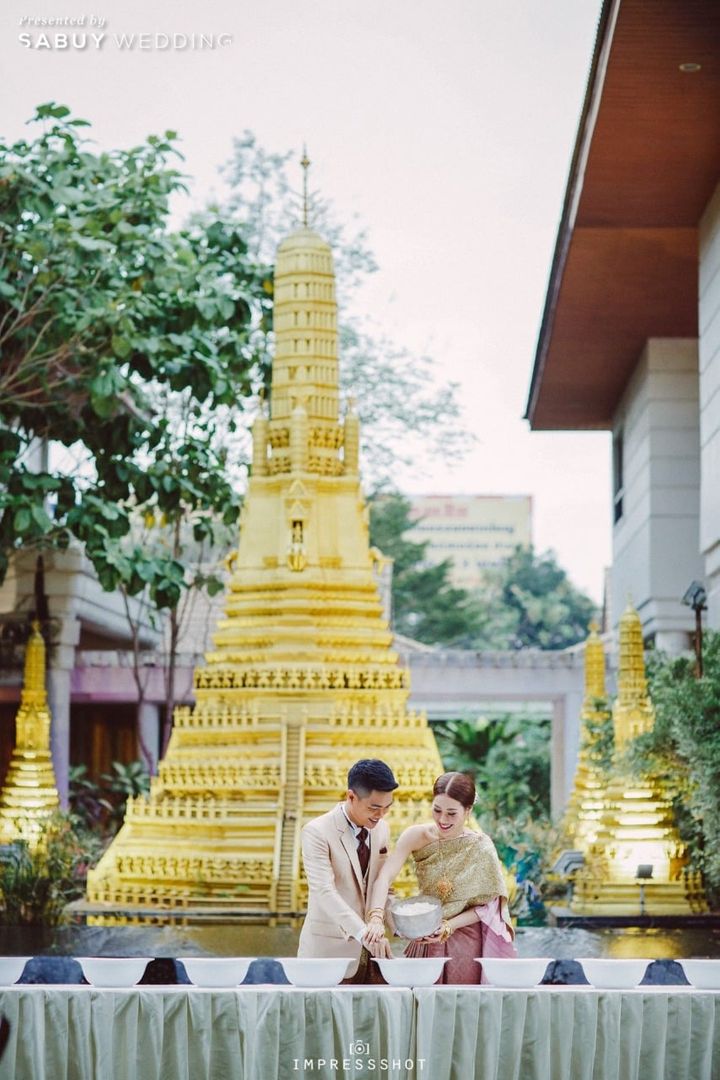 งานหมั้น,พิธีหมั้น,พิธีแต่งงานแบบไทย รีวิวงานแต่งพิธีไทยสุดโรแมนติก ชื่นฉ่ำท่ามกลางม่านน้ำ @Phothalai Leisure Park