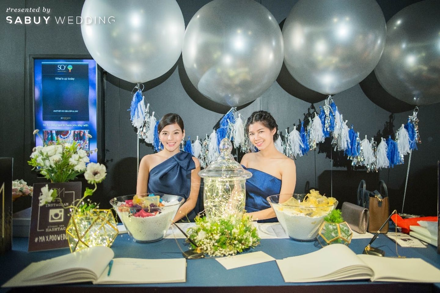 โต๊ะลงทะเบียนงานแต่ง,เพื่อนเจ้าสาว,ชุดเพื่อนเจ้าสาว,ธีมงานแต่ง,ตกแต่งงานแต่ง รีวิวงานแต่งธีม Under The Sky ในห้องอาหารโรงแรมสุดชิค @SO Sofitel Bangkok