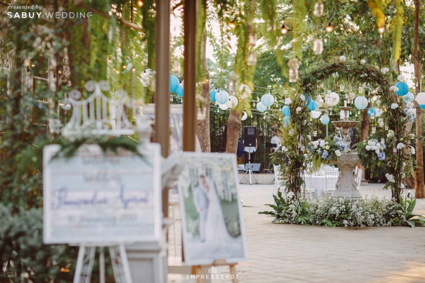 ตกแต่งงานแต่ง,งานแต่งในสวน,สถานที่จัดงานแต่งงาน,สถานที่แต่งงาน รีวิวงานแต่งรัสติกสีฟ้า พร้อม After-party ในสวน @Bangkok Garden Studio