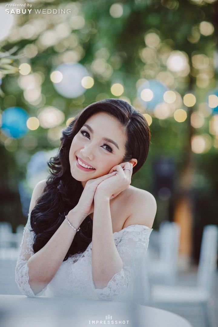 เจ้าสาว,ชุดเจ้าสาว รีวิวงานแต่งรัสติกสีฟ้า พร้อม After-party ในสวน @Bangkok Garden Studio