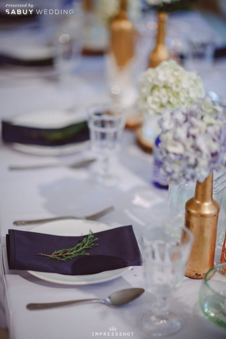 long-table,ตกแต่งงานแต่ง รีวิวงานแต่งรัสติกสีฟ้า พร้อม After-party ในสวน @Bangkok Garden Studio