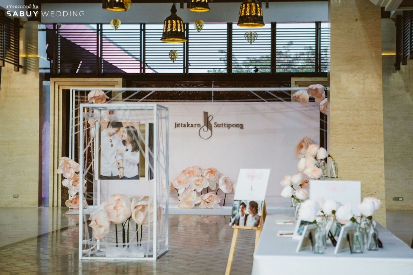 photo-booth,ตกแต่งงานแต่ง,backdrop งานแต่ง รีวิวงานแต่ง Watercolor Peony ดอกไม้กระดาษสีหวานนวลตา @Phothalai Leisure Park