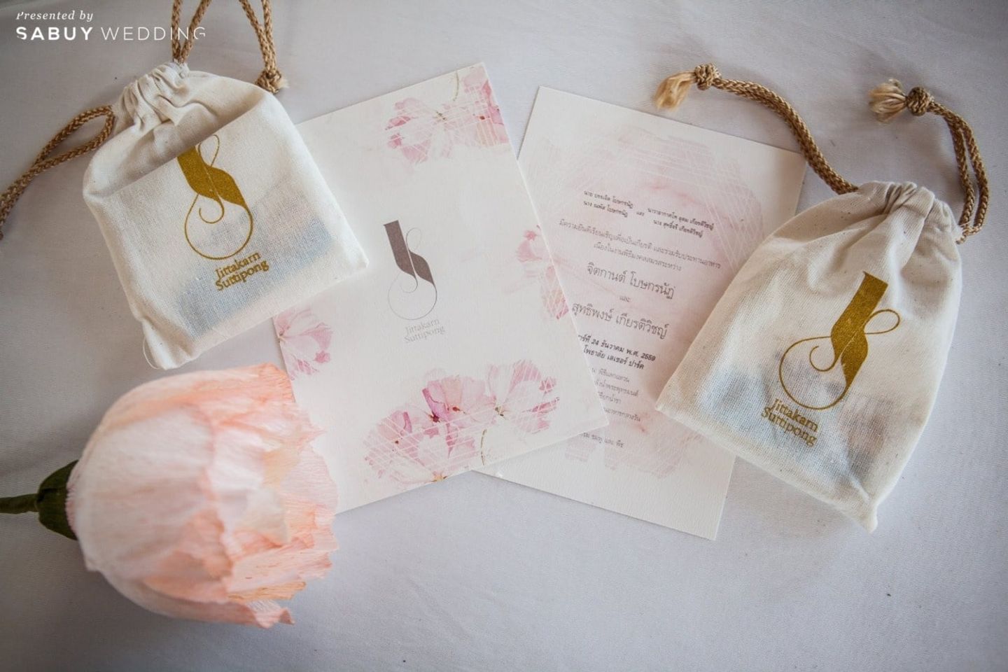 การ์ดแต่งงาน,ของชำร่วยงานแต่ง รีวิวงานแต่ง Watercolor Peony ดอกไม้กระดาษสีหวานนวลตา @Phothalai Leisure Park
