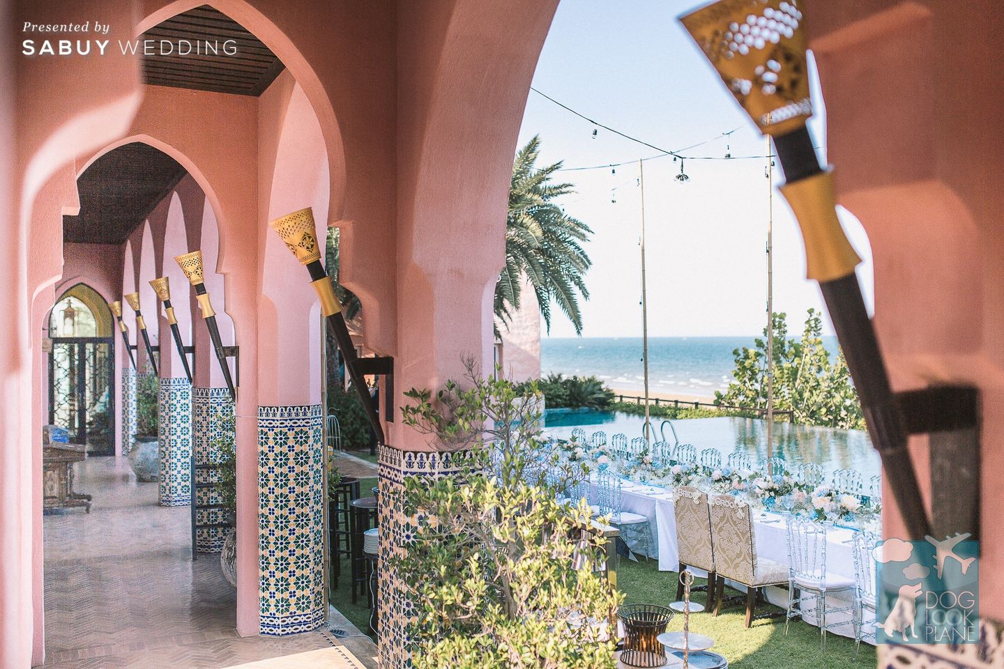 สถานที่จัดงานแต่งงาน,สถานที่แต่งงาน,งานแต่งริมทะเล,long-table,งานแต่งชายทะเล รีวิวงานแต่งสวยพลิ้วริมทะเล เก๋ด้วยบิกินี่รอบกองไฟ @Villa Maroc Resort