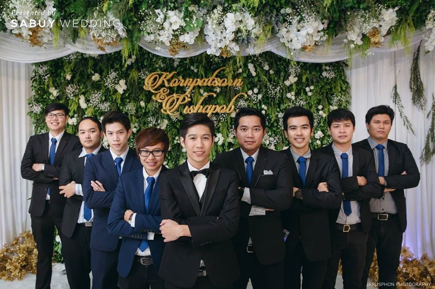 เพื่อนเจ้าบ่าว,ชุดเพื่อนเจ้าบ่าว,ธีมงานแต่ง,backdrop งานแต่ง,ตกแต่งงานแต่ง,จัดดอกไม้งานแต่ง รีวิวงานแต่งสวยเด่น ด้วยเดรสโค้ดสี Navy @Rama Gardens Hotel Bangkok
