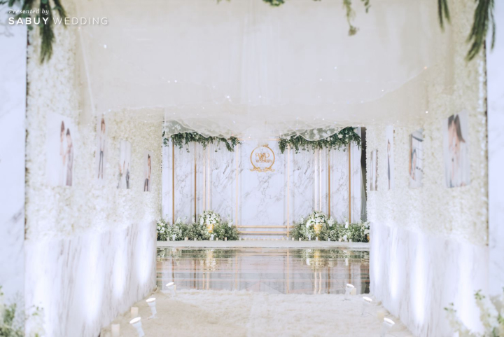 ตกแต่งงานแต่ง รีวิวงานแต่งสวยอินเทรนด์ โดดเด่นด้วยลายหินอ่อน @ Impact Wedding