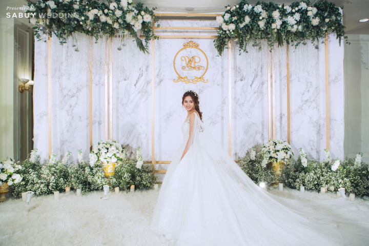 เจ้าสาว,ชุดเจ้าสาว,จัดดอกไม้งานแต่ง,backdrop งานแต่ง,ตกแต่งงานแต่ง รีวิวงานแต่งสวยอินเทรนด์ โดดเด่นด้วยลายหินอ่อน @ Impact Wedding