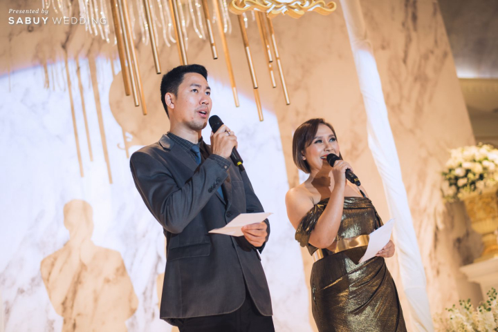 พิธีกรงานแต่ง รีวิวงานแต่งสวยอินเทรนด์ โดดเด่นด้วยลายหินอ่อน @ Impact Wedding