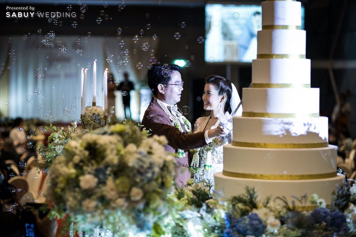 พิธีงานแต่ง,บ่าวสาว,รูปงานแต่ง,จัดดอกไม้งานแต่ง รีวิวงานแต่งธีมสีฟ้า ในห้องทรงโดมดีไซน์เก๋ @Portal Ballroom อิมแพ็ค