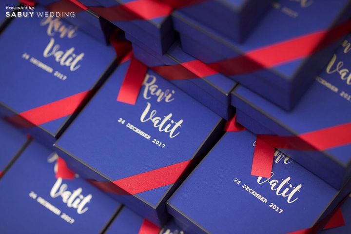 ของชำร่วย,ไอเดียของชำร่วย,ของรับไหว้,ของรับไหว้งานหมั้น รีวิวงานแต่ง ธีมคู่สีสุดเก๋ Navy blue & Marsala @S31 Sukhumvit Hotel