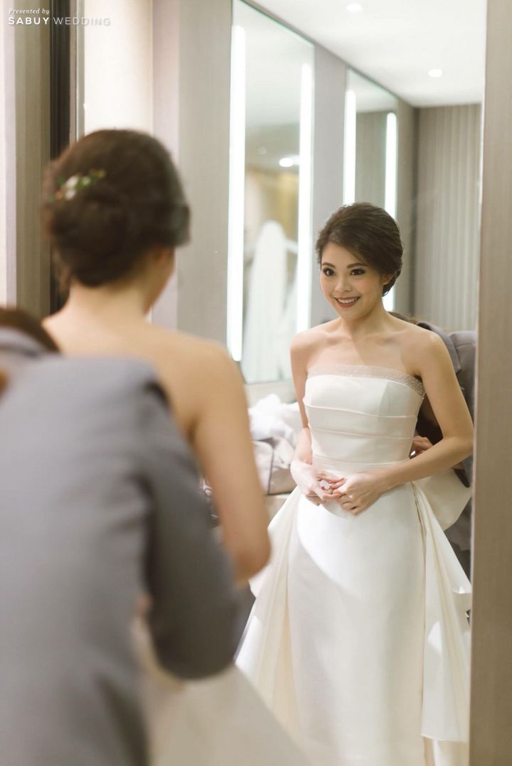 เจ้าสาว,ชุดเจ้าสาว,ชุดแต่งงาน,เทรนด์ชุดแต่งงาน,แต่งหน้าเจ้าสาว รีวิวงานแต่งมินิมอลดูดี ในสถานที่ Luxury Modern @The Okura Prestige Bangkok