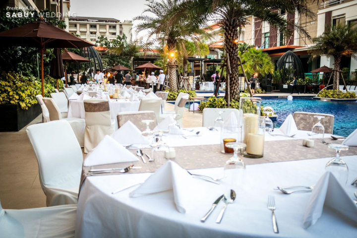 Le Méridien Suvarnabhumi, Bangkok Golf Resort & Spa,เลอ เมอริเดียน สุวรรณภูมิ กรุงเทพฯ กอล์ฟ รีสอร์ท แอนด์ สปา,สถานที่แต่งงาน,สถานที่จัดงานแต่งงาน,งานแต่งงาน,งานแต่งริมน้ำ,งานแต่ง Outdoor,โต๊ะจีน,สระว่ายน้ำ Le Méridien Suvarnabhumi สถานที่แต่งงาน Outdoor สไตล์รีสอร์ท กับวิวสนามกอล์ฟสุดอลัง