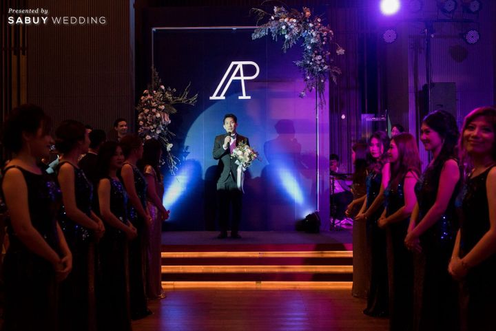 เจ้าบ่าว,แต่งงาน,งานแต่งงาน,Le Meridien Bangkok,สถานที่จัดงานแต่งงาน,ตกแต่งงานแต่งงาน รีวิวงานแต่งสวยแซ่บแบบ Modern Party กับธีมสี Midnight blue & Gray @ Le Meridien Bangkok