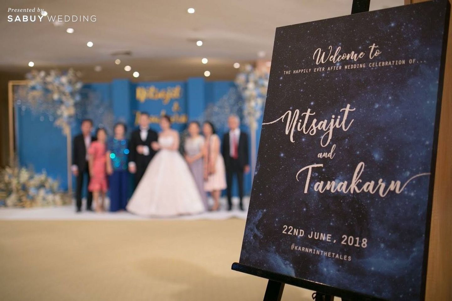งานเลี้ยง,งานแต่งงาน,ตกแต่งงานแต่ง,backdrop รีวิวงานแต่งโรแมนติก ในธีมสุดชิค Sparkle Night @ Royal Orchid Sheraton Hotel & Towers