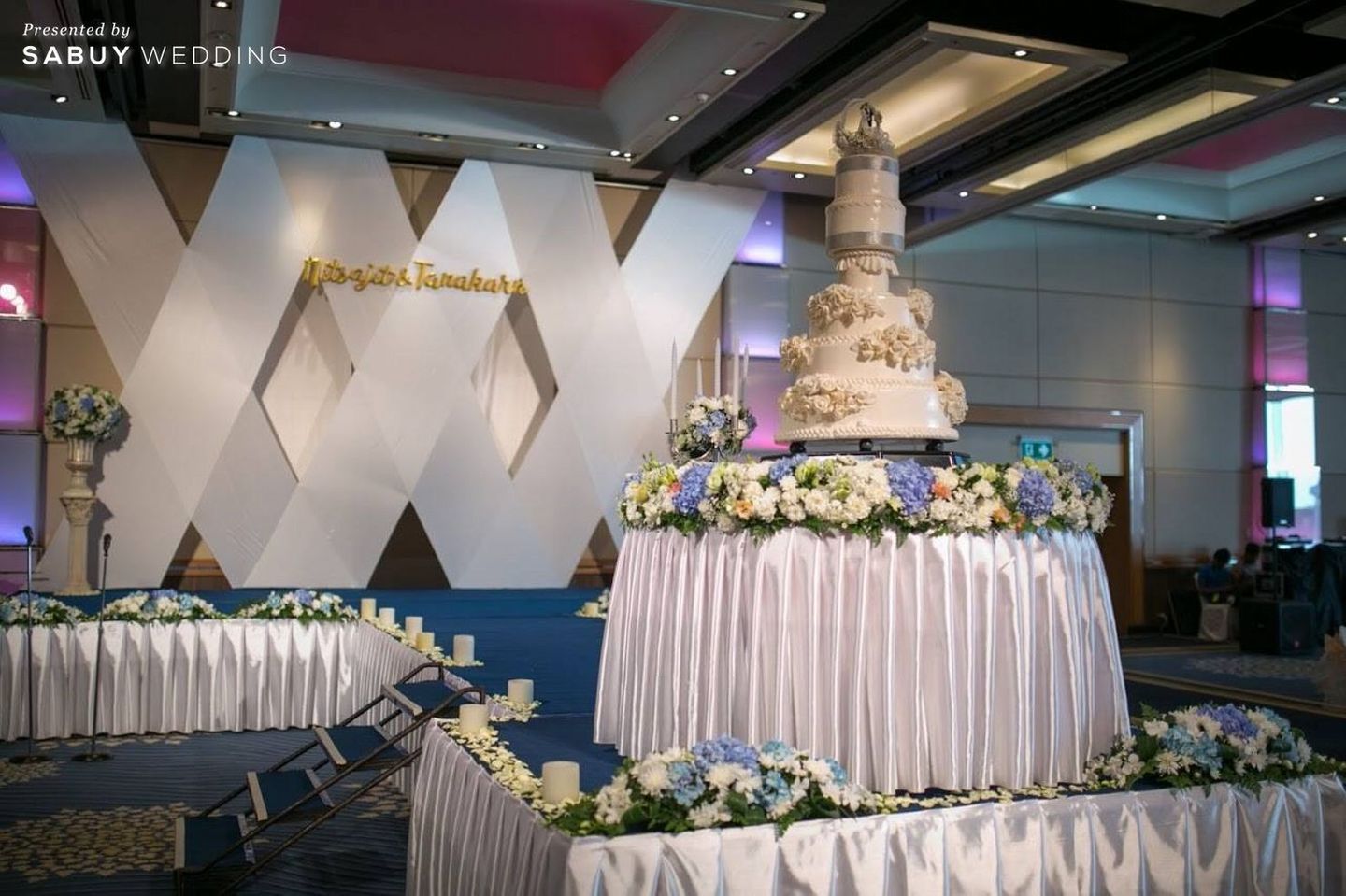งานเลี้ยง,งานแต่งงาน,ตกแต่งงานแต่ง,backdrop รีวิวงานแต่งโรแมนติก ในธีมสุดชิค Sparkle Night @ Royal Orchid Sheraton Hotel & Towers