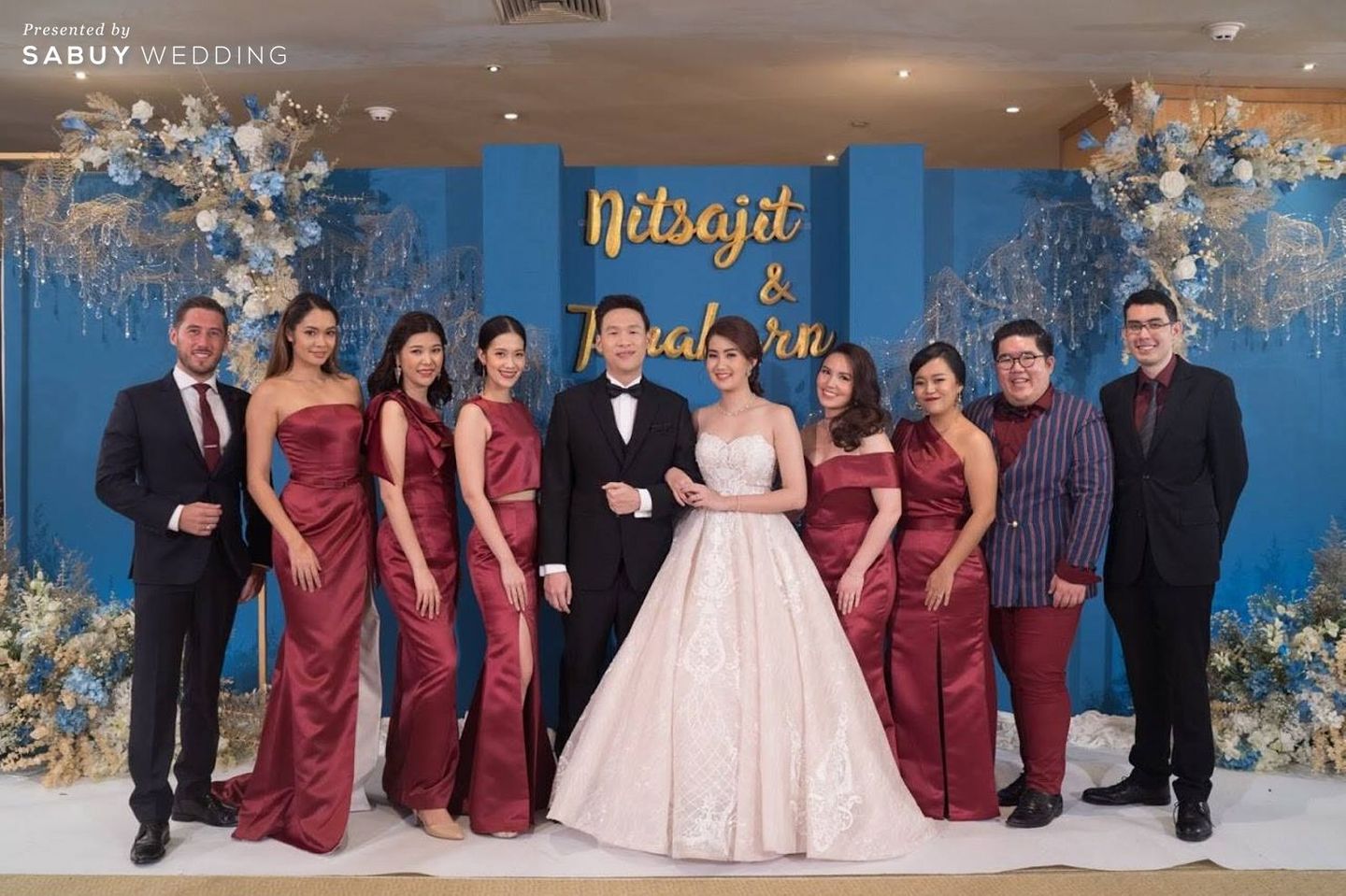 เจ้าสาว,เจ้าบ่าว,เพื่อนเจ้าบ่าว,เพื่อนเจ้าสาว,Backdrop รีวิวงานแต่งโรแมนติก ในธีมสุดชิค Sparkle Night @ Royal Orchid Sheraton Hotel & Towers