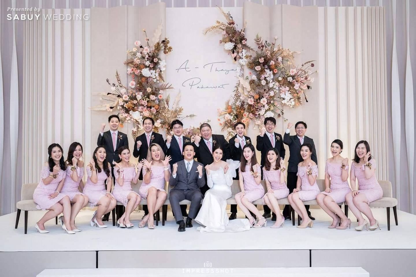 เจ้าบ่าว,พิธีหมั้น,แต่งงาน,เจ้าสาว,ดอกไม้เจ้าสาว,เพื่อนเจ้าสาว รีวิวงานแต่งสวย Glam เรียบหรู ธีมสีชมพูทอง @ Park Hyatt Bangkok