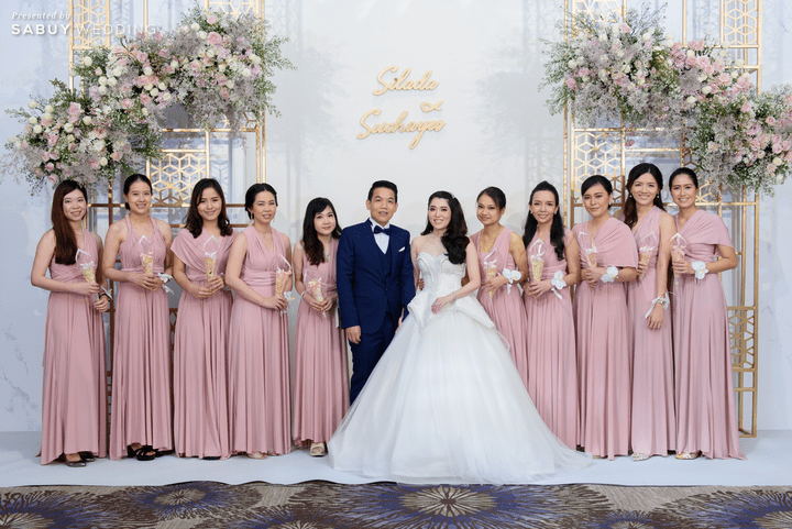  รีวิวงานแต่งหวานด้วยดอกไม้ สวยละมุนใจในธีมชมพูทอง @ Reniassance bangkok ratchaprasong  hotel