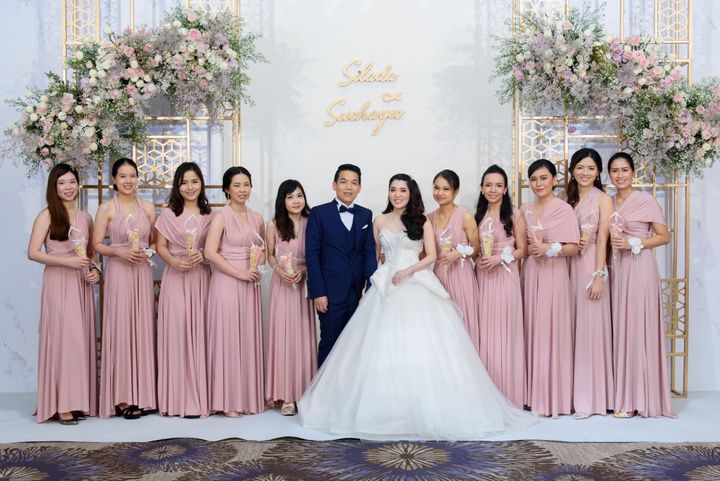 รีวิวงานแต่งหวานด้วยดอกไม้ สวยละมุนใจในธีมชมพูทอง @ Reniassance bangkok ratchaprasong  hotel